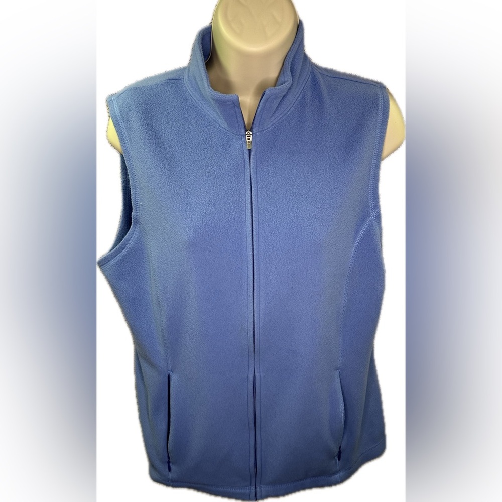 L.L. Bean Women's Blue Fleece Vest Size Medium